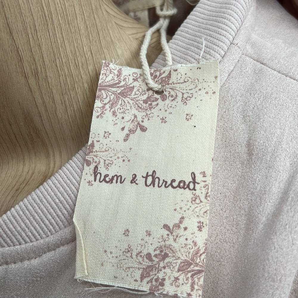 🆕Pink Bomber Jacket Snakeskin Sleeve Print New Blush Hem& Thread-Anthropologie - Picture 10 of 15